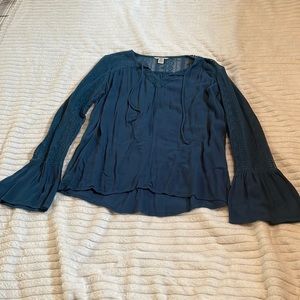 Bass Peasant Top with Lace Deatiling